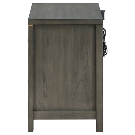 Kieran Grey Nightstand - Ornate Home