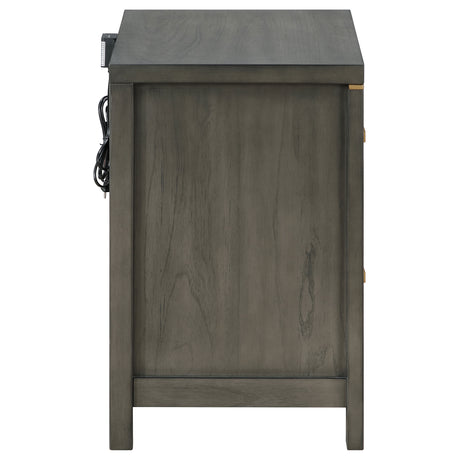 Kieran Grey Nightstand - Ornate Home