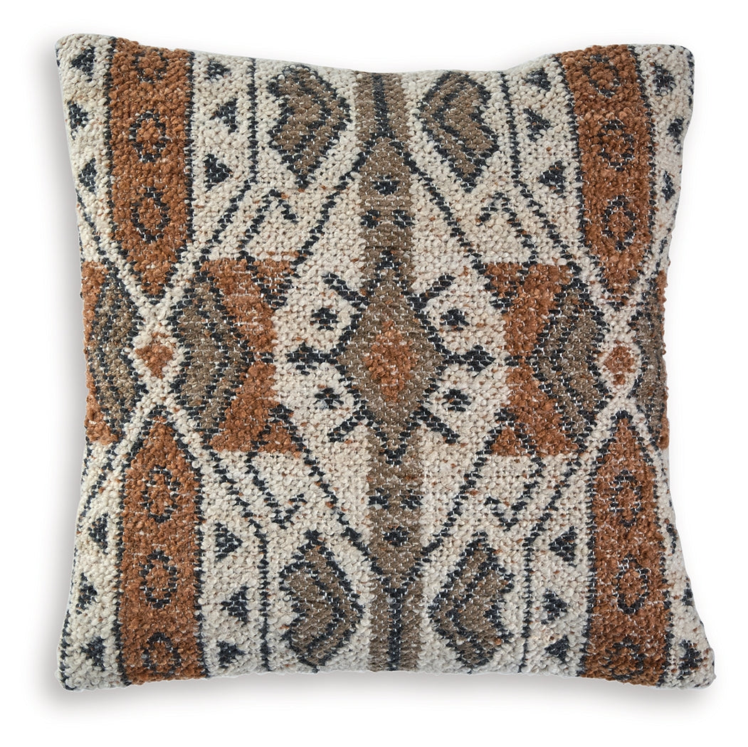 Kierenworth Sienna/Ivory/Black Pillow (Set of 4) (Online Special Price) - Ornate Home