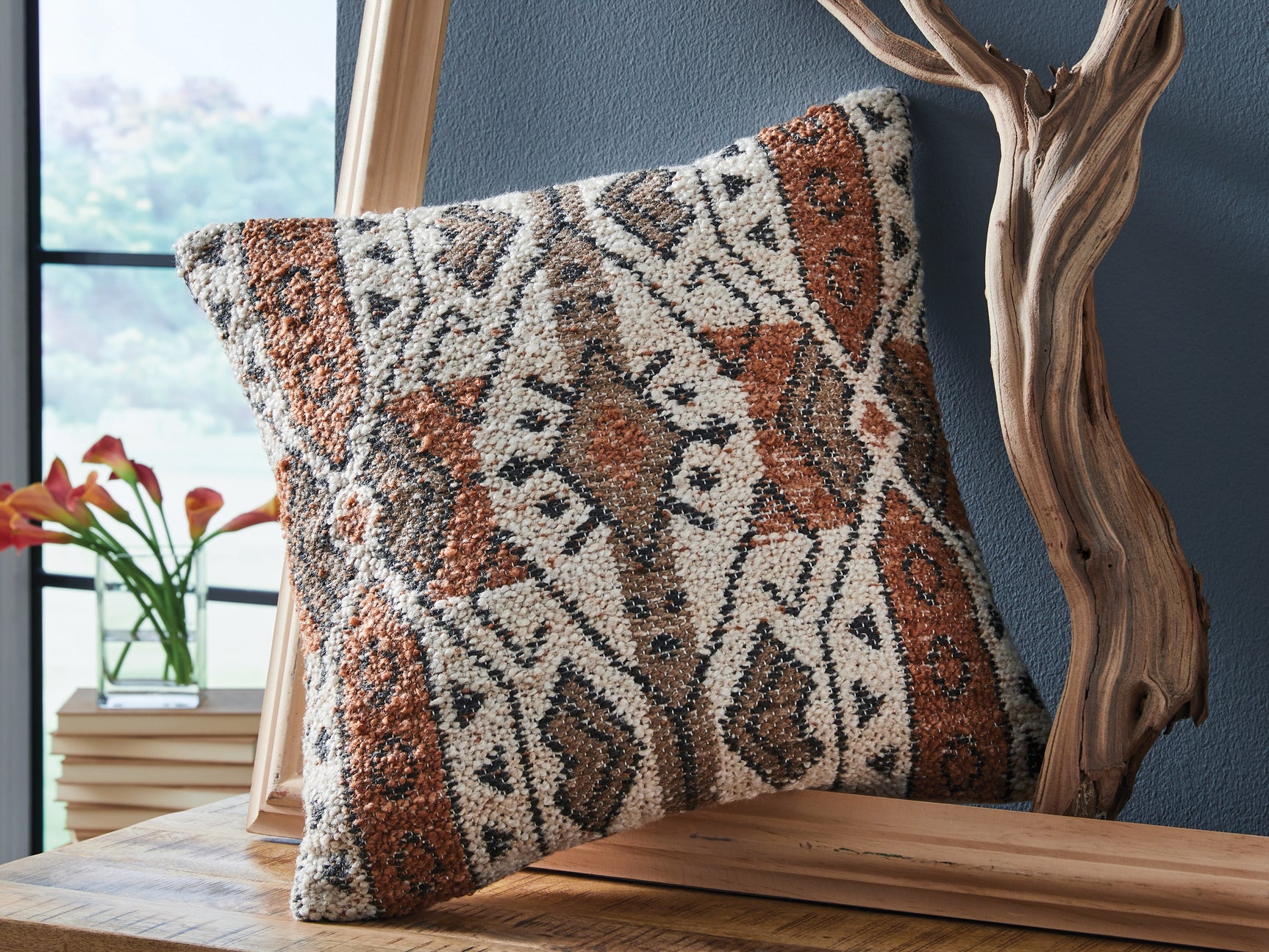 Kierenworth Sienna/Ivory/Black Pillow (Set of 4) - Ornate Home