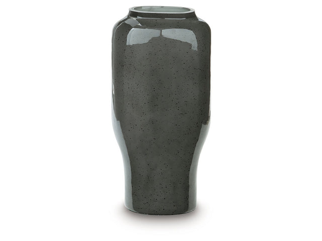Kierlain Gray/Black Vase (12.75''H) - Ornate Home
