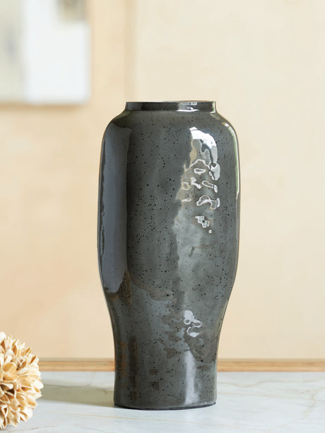 Kierlain Gray/Black Vase (12.75''H) - Ornate Home