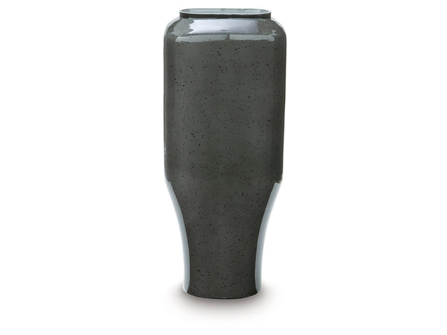 Kierlain Gray/Black Vase (15.38''H) - Ornate Home