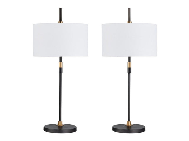 Kiernan Black Table Lamp (Set of 2) - Ornate Home