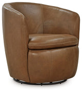 Kierreys Caramel Swivel Chair (Online Special Price) - Ornate Home