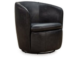Kierreys Midnight Swivel Chair (Online Special Price) - Ornate Home