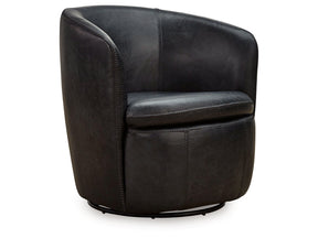 Kierreys Midnight Swivel Chair (Online Special Price) - Ornate Home