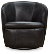 Kierreys Midnight Swivel Chair (Online Special Price) - Ornate Home