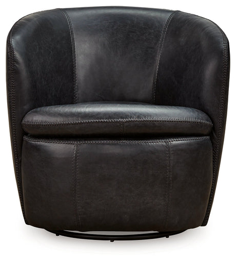 Kierreys Midnight Swivel Chair - Ornate Home
