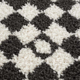 Kieu Black & White Checkered Area Rug - Ornate Home