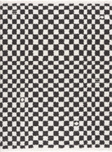 Kieu Black & White Checkered Shag Rug - Ornate Home