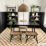 Kieu Mustard & Ivory Checkered Area Rug - Ornate Home