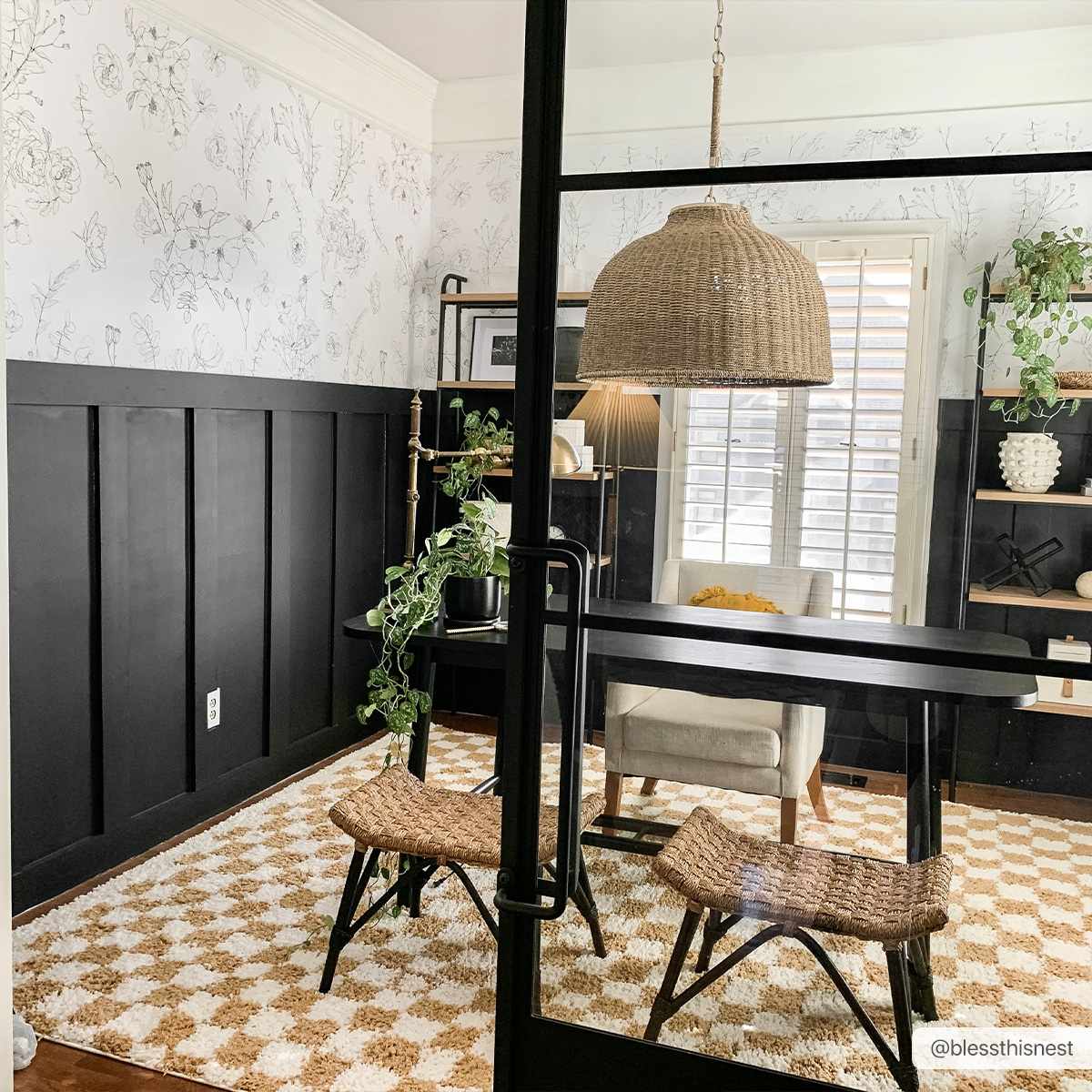 Kieu Mustard & Ivory Checkered Area Rug - Ornate Home