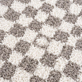 Kieu Taupe Checkered Area Rug - Ornate Home