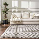 Kieu Taupe Checkered Area Rug - Ornate Home