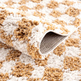 Kieu Yellow & White Checkered Area Rug - Ornate Home