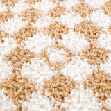 Kieu Yellow & White Checkered Area Rug - Ornate Home