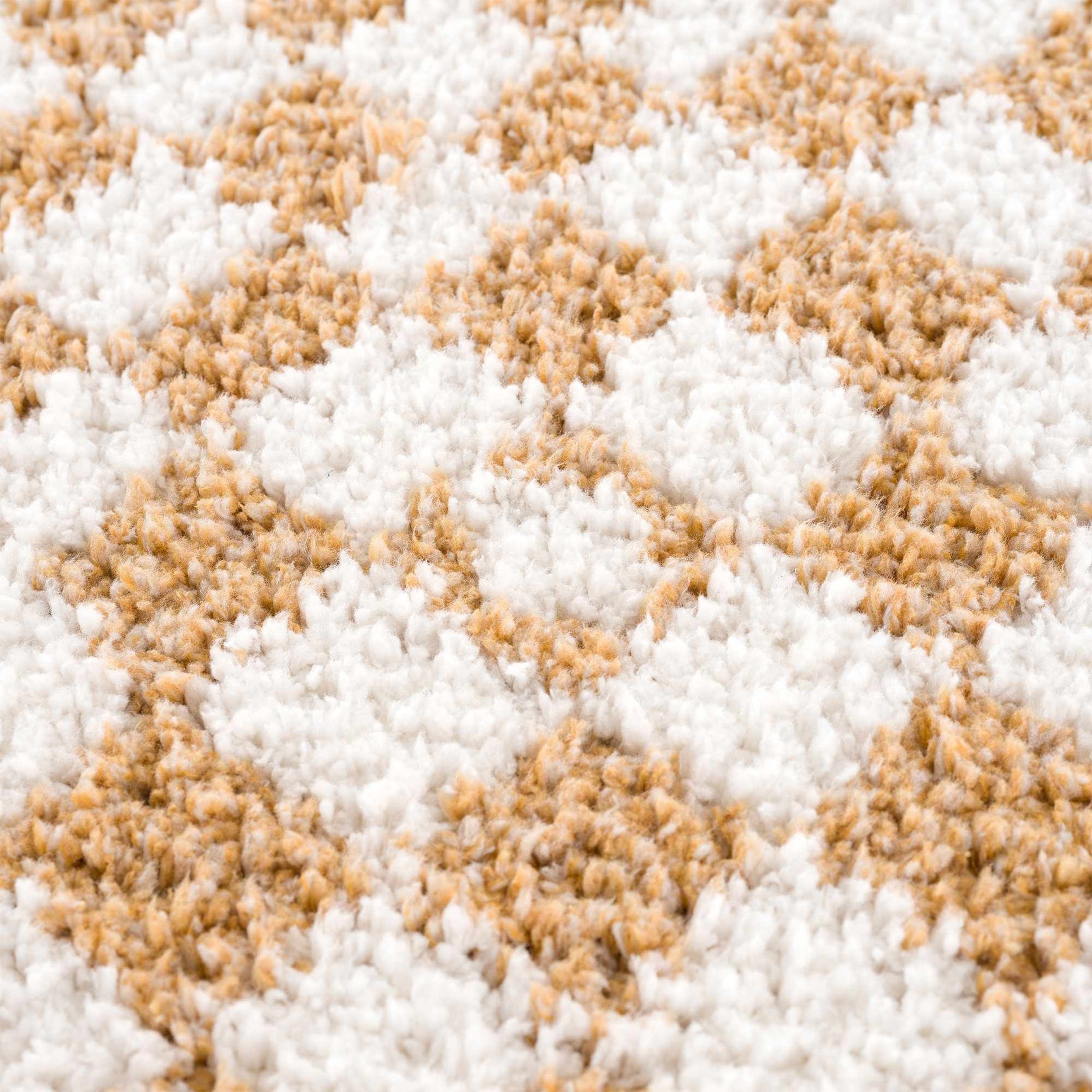 Kieu Yellow & White Checkered Area Rug - Ornate Home