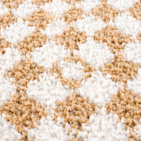 Kieu Yellow & White Checkered Area Rug - Ornate Home