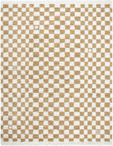 Kieu Yellow & White Checkered Area Rug - Ornate Home