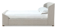 Kiki Upholstered California King Platform Bed in Cotton Ball Boucle - Ornate Home