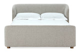 Kiki Upholstered California King Platform Bed in Cotton Ball Boucle - Ornate Home