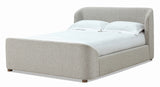 Kiki Upholstered Full Platform Bed in Cotton Ball Boucle - Ornate Home