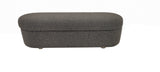 Kiki Upholstered Hinged Storage Bench in Pumpernickel Boucle - Ornate Home