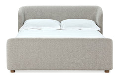 Kiki Upholstered Queen Platform Bed in Cotton Ball Boucle - Ornate Home