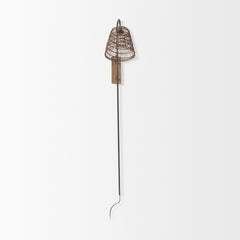 Kiley Brown/Black Woven Shade Metal Wall Sconce - Ornate Home