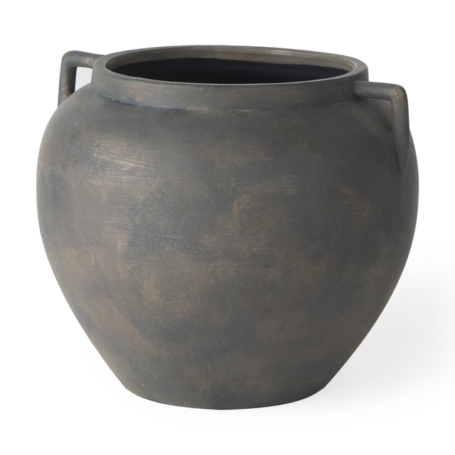 Kilian Brown-Gray Short Double Ear Vase - Ornate Home