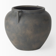 Kilian Brown-Gray Short Double Ear Vase - Ornate Home