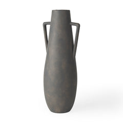 Kilian Matte Brown-Gray Tall Double Ear Vase - Ornate Home