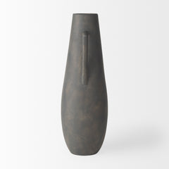 Kilian Matte Brown-Gray Tall Double Ear Vase - Ornate Home