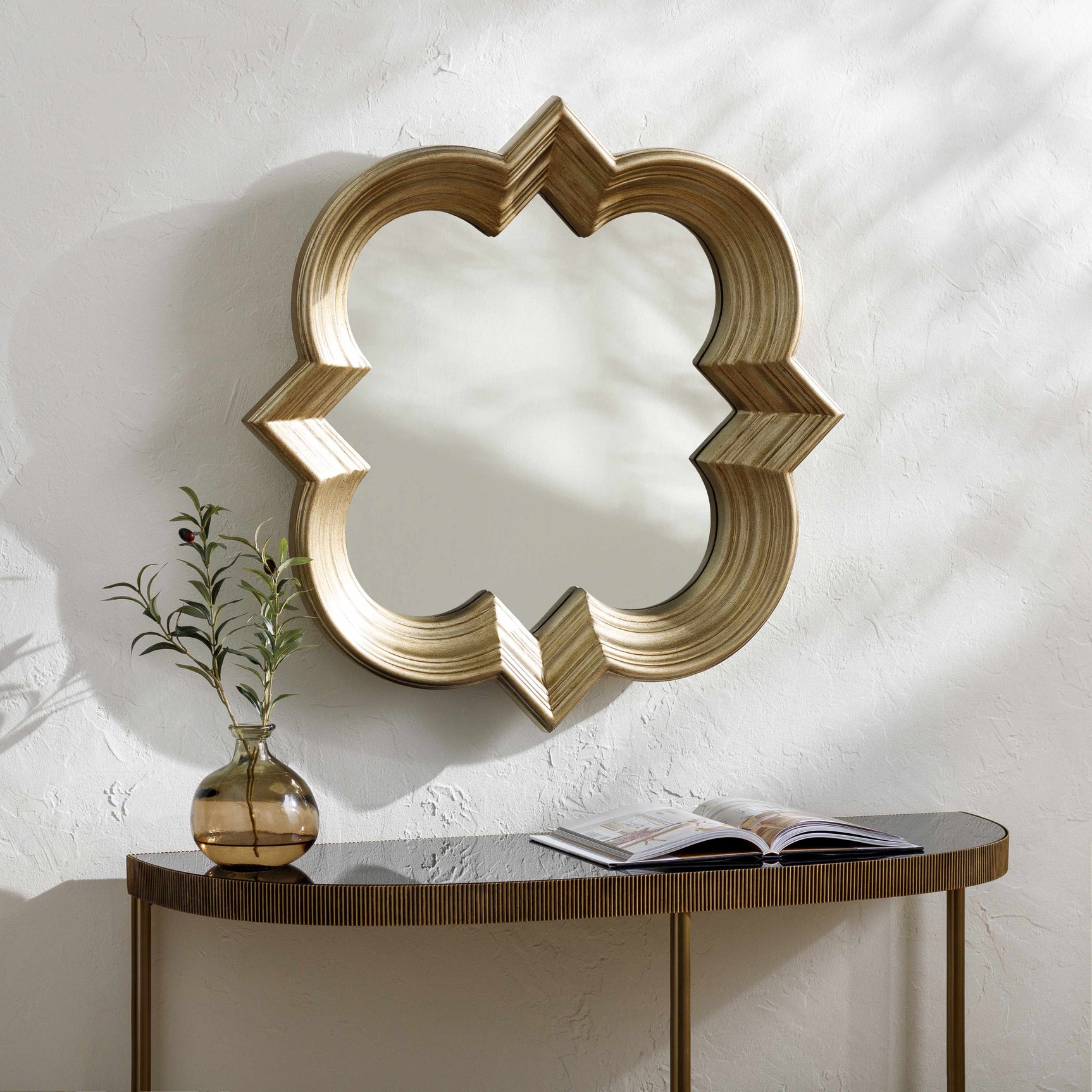Killester Gold Frame Rectangular Mirror - Ornate Home