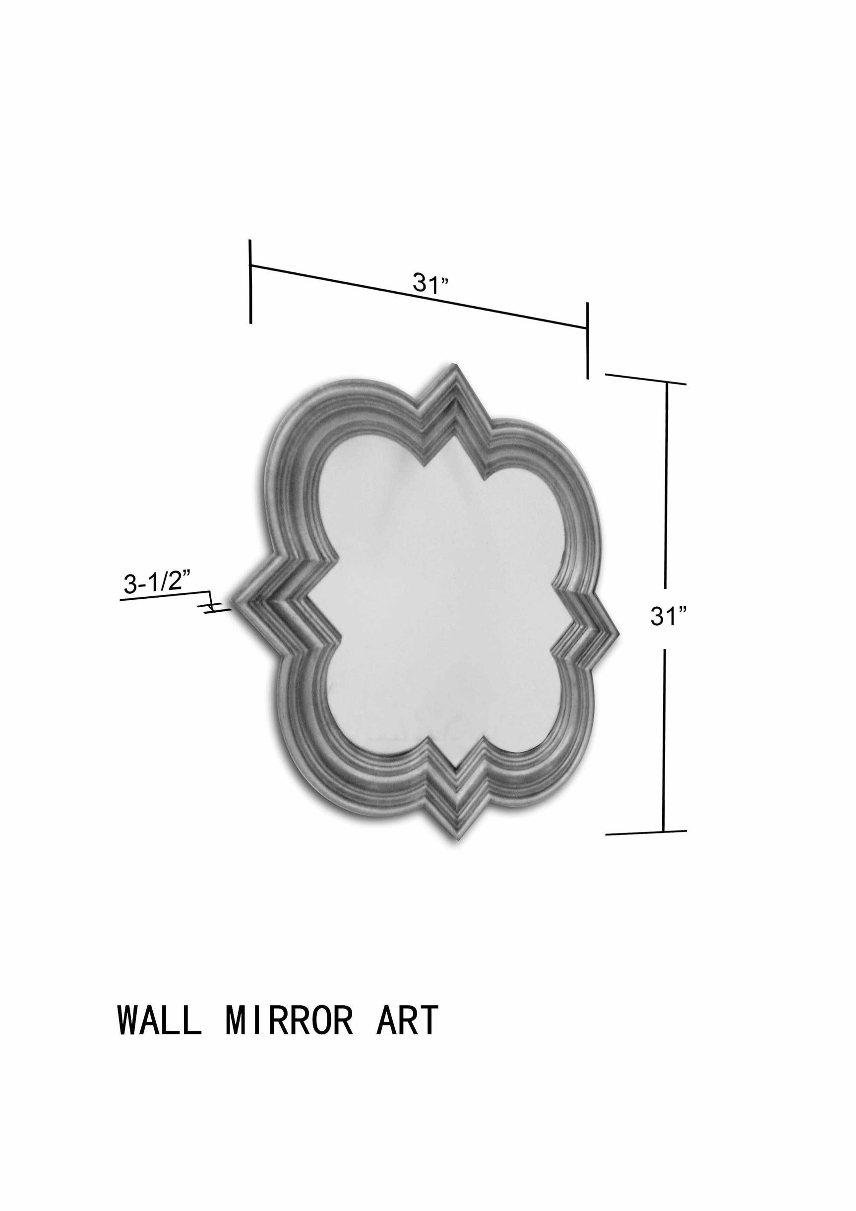 Killester Gold Frame Rectangular Mirror - Ornate Home