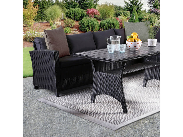 Kimara Black Outdoor Dining Table - Ornate Home
