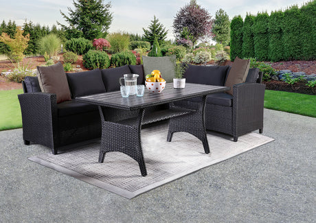 Kimara Black Outdoor Dining Table - Ornate Home