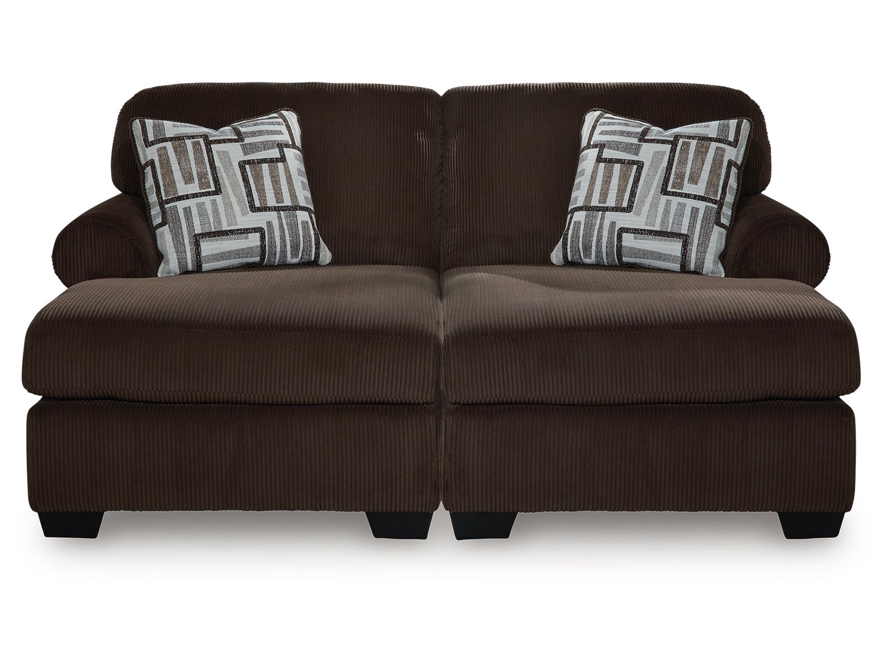 Kimlee Chocolate 2-Piece Super Chaise (Online Special Price) - Ornate Home
