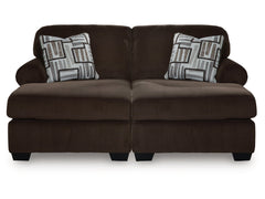 Kimlee Chocolate 2-Piece Super Chaise - Ornate Home