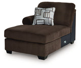 Kimlee Chocolate 3-Piece Sectional and Ottoman (Online Special Price) - Ornate Home