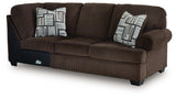 Kimlee Chocolate 3-Piece Sectional and Ottoman (Online Special Price) - Ornate Home