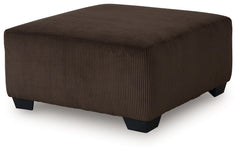 Kimlee Chocolate 3-Piece Sectional and Ottoman - Ornate Home