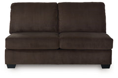 Kimlee Chocolate 3-Piece Sectional and Ottoman - Ornate Home