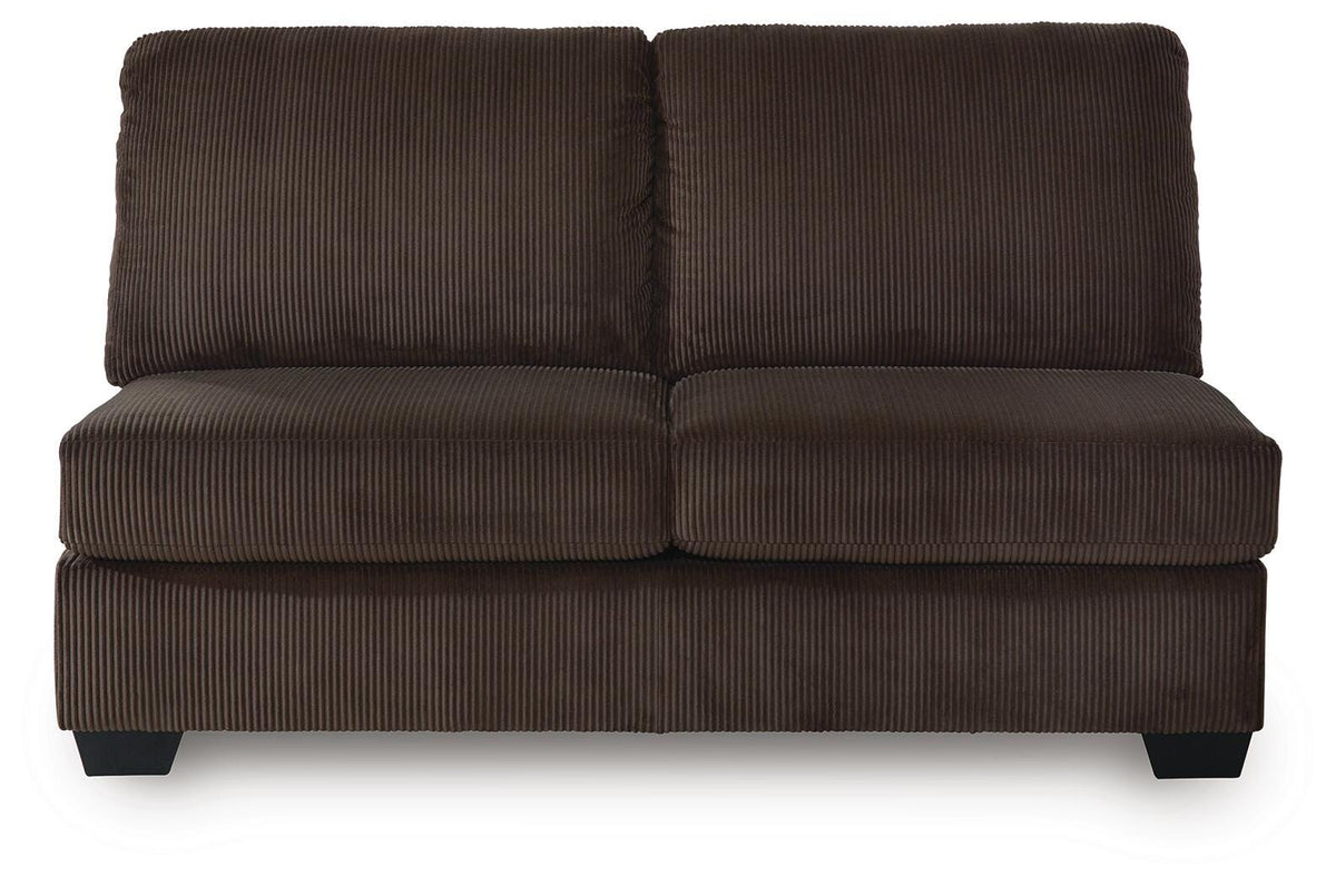 Kimlee Chocolate 3-Piece Sectional and Ottoman (Online Special Price) - Ornate Home