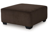 Kimlee Chocolate Oversized Accent Ottoman - Ornate Home