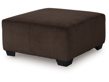 Kimlee Chocolate Oversized Accent Ottoman - Ornate Home