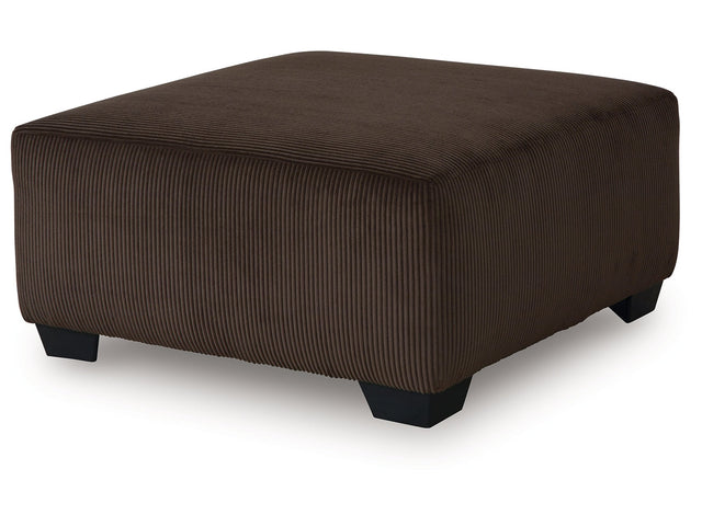 Kimlee Chocolate Oversized Accent Ottoman - Ornate Home
