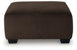 Kimlee Chocolate Oversized Accent Ottoman - Ornate Home