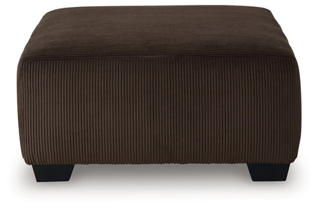 Kimlee Chocolate Oversized Accent Ottoman - Ornate Home